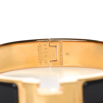 Hermes Enamel Narrow Clic Clac H Bracelet PM Black 4 of 5