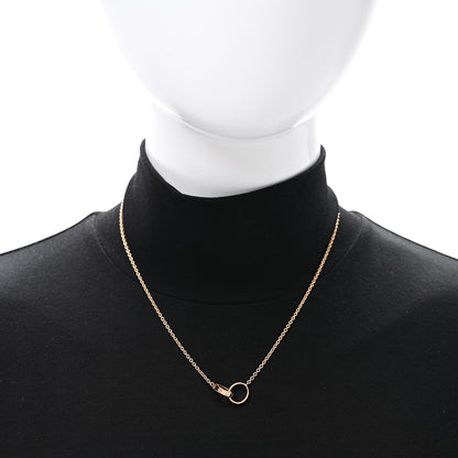 Cartier 18K Pink Gold Interlocking LOVE Necklace 2 of 4