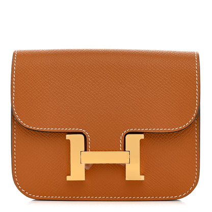 Hermes Epsom Constance Slim Wallet Toffee 1 of 9