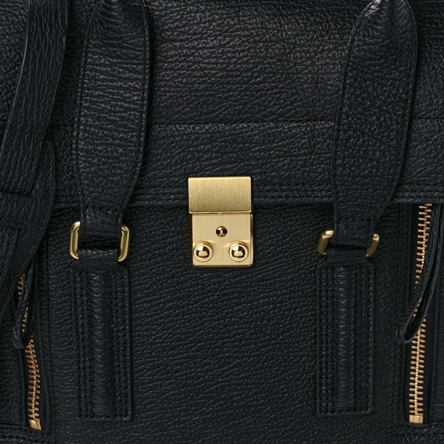 3.1 Phillip Lim Textured Calfskin Medium Pashli Satchel Black 7 of 11