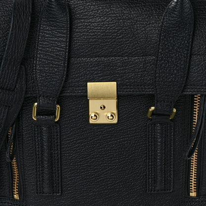 3.1 Phillip Lim Textured Calfskin Medium Pashli Satchel Black 7 of 11