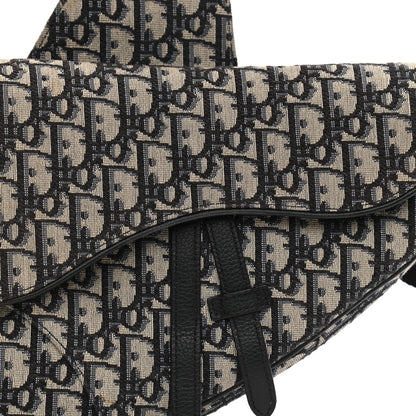 Christian Dior Oblique Mens Saddle Bag Blue 6 of 10