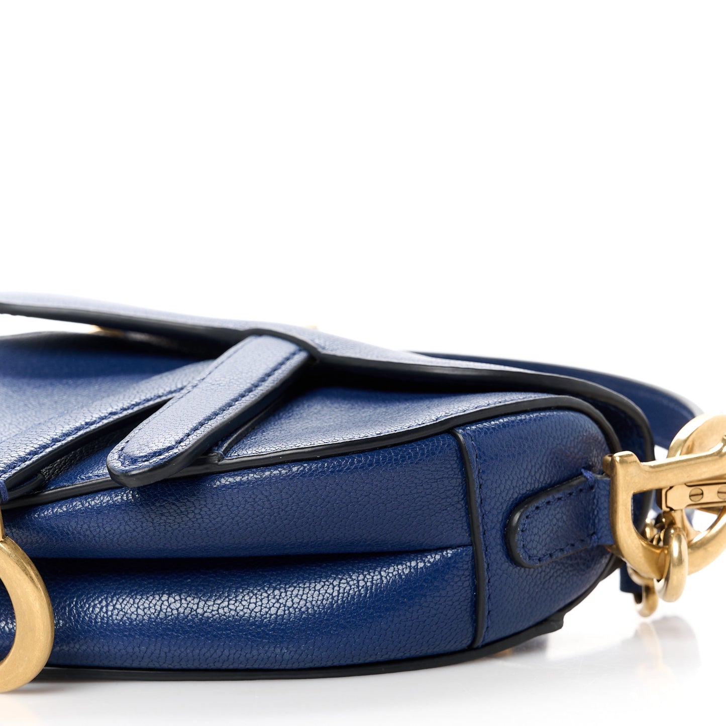 Goatskin Micro Saddle Bag With Strap Blue Royale