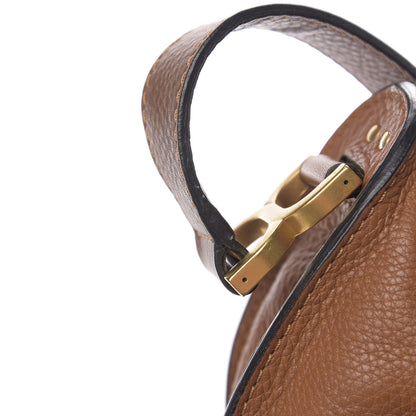Chloe Calfskin Medium Marcie Round Zip Crossbody Bag Tan 11 of 12