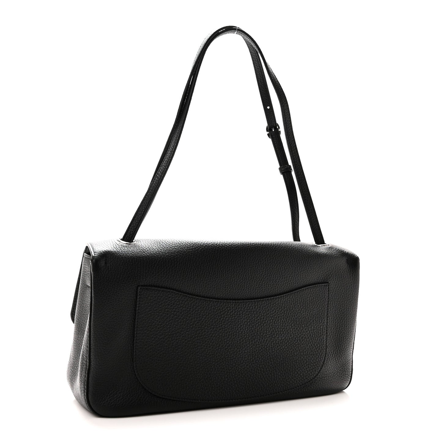 Grained Calfskin Small Souplissimo Maxi Flap Black