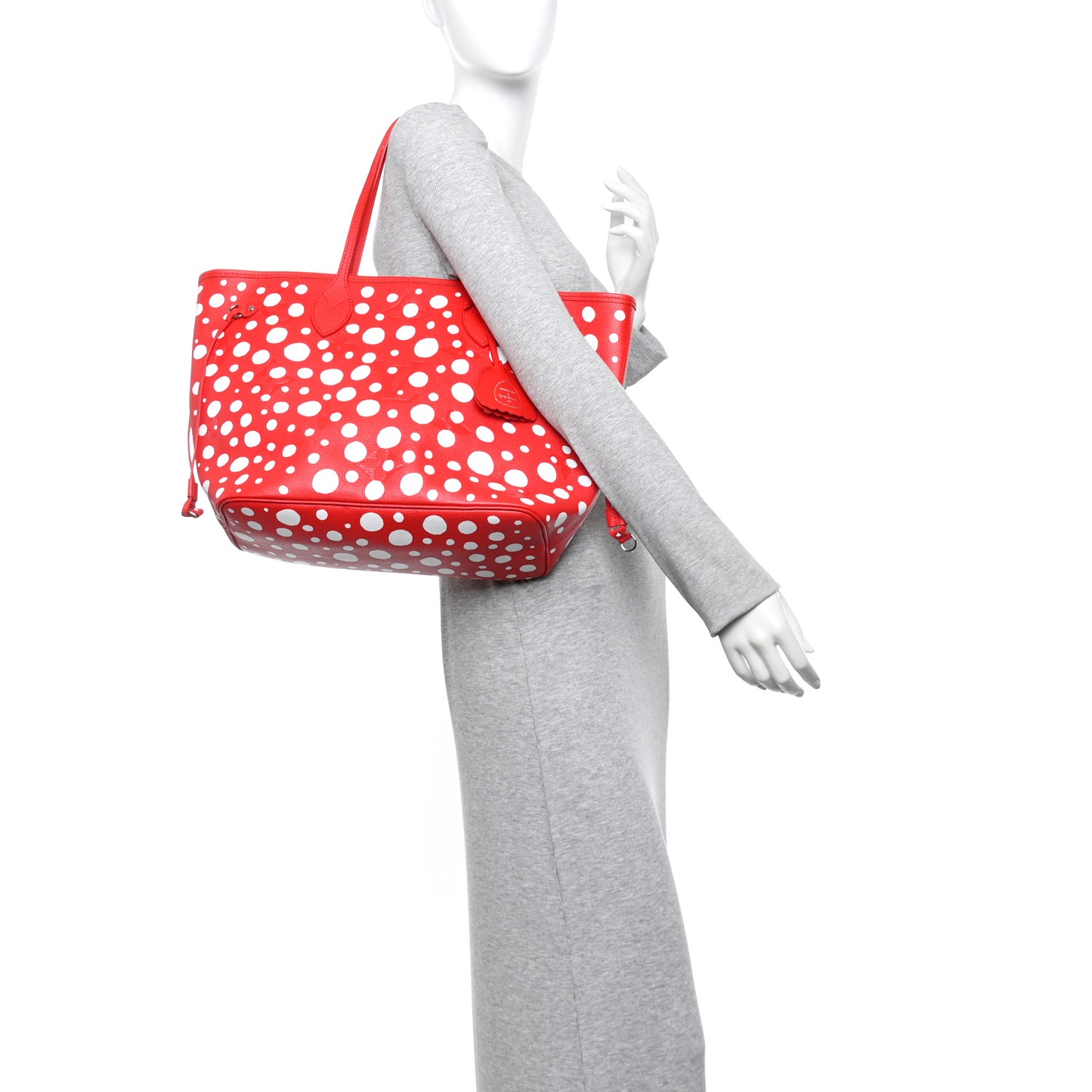 LV X YK Empreinte Infinity Dots Neverfull MM Rouge White