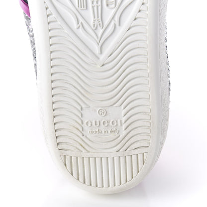 Gucci Glitter Web Womens Ace Sneakers 37 Silver 6 of 10