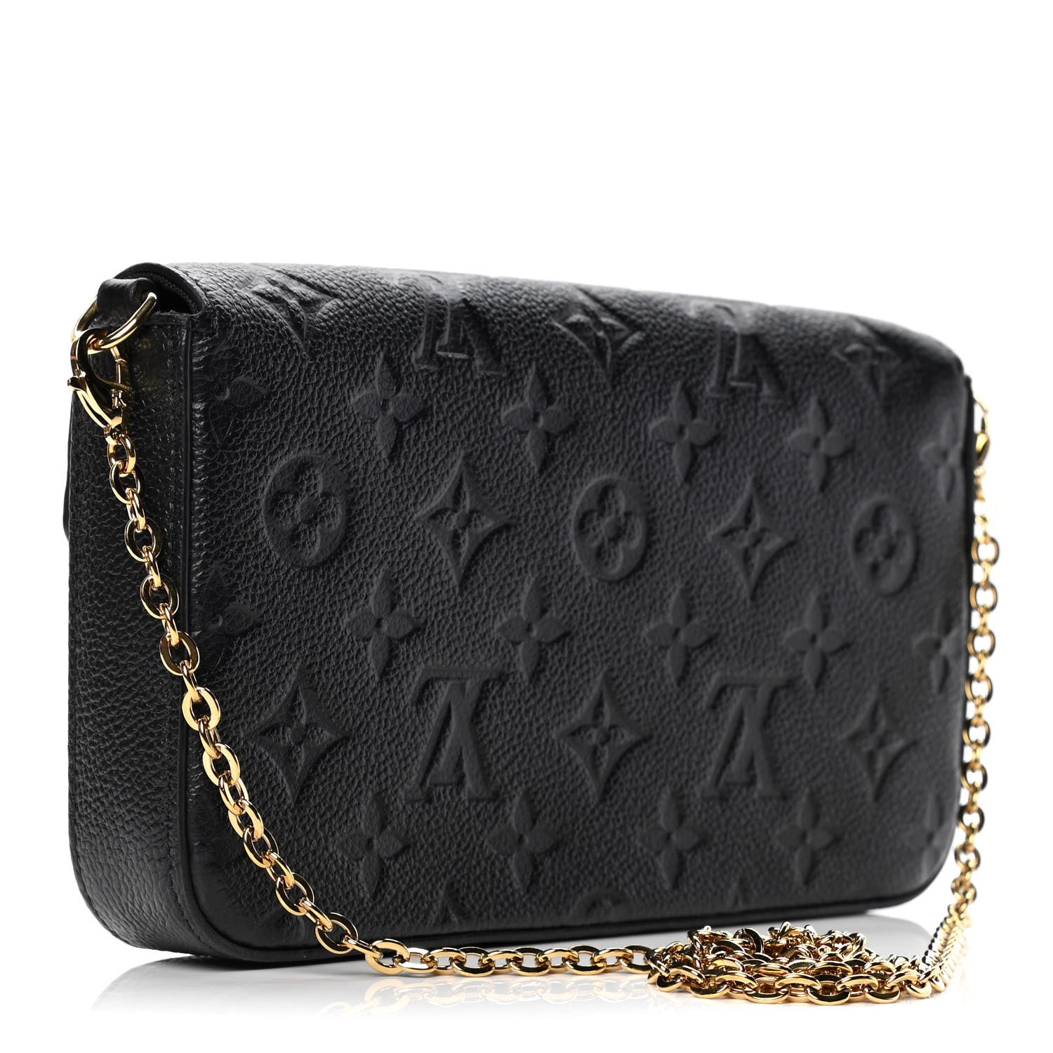 Louis Vuitton Empreinte Pochette Felicie Chain Wallet Black 2 of 5