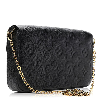 Louis Vuitton Empreinte Pochette Felicie Chain Wallet Black 2 of 5