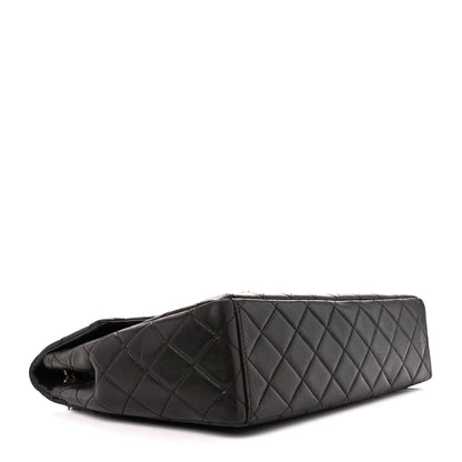 Chanel Lambskin Quilted XL Jumbo Single Flap Black 4 of 13