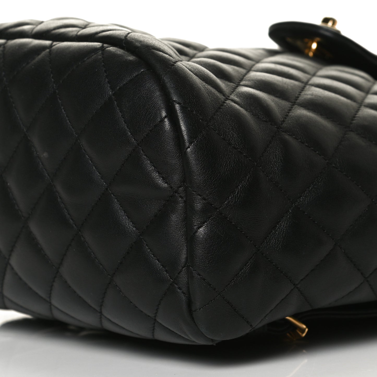 Lambskin Quilted Small Urban Spirit Backpack Black