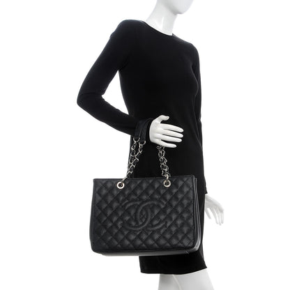 Chanel Caviar Quilted Grand Shopping Tote GST Black 2 of 8