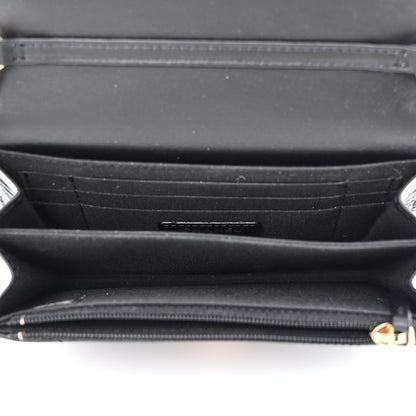 Chanel Calfskin Quilted Mini Maxi Pearls Wallet On Chain WOC Black 5 of 11