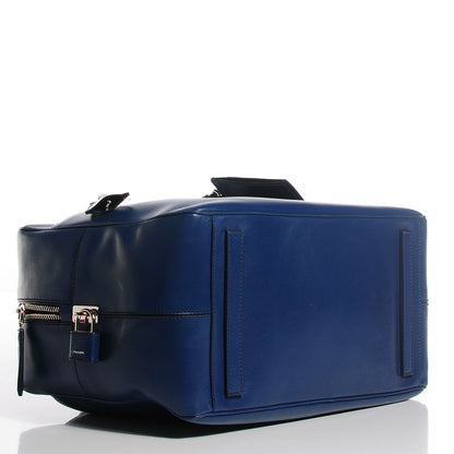 Prada Box Calfskin Travel Weekender Bag Bluette 4 of 9