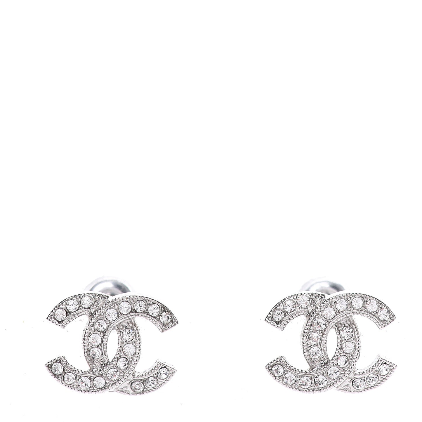 Crystal Mini Timeless CC Earrings Silver