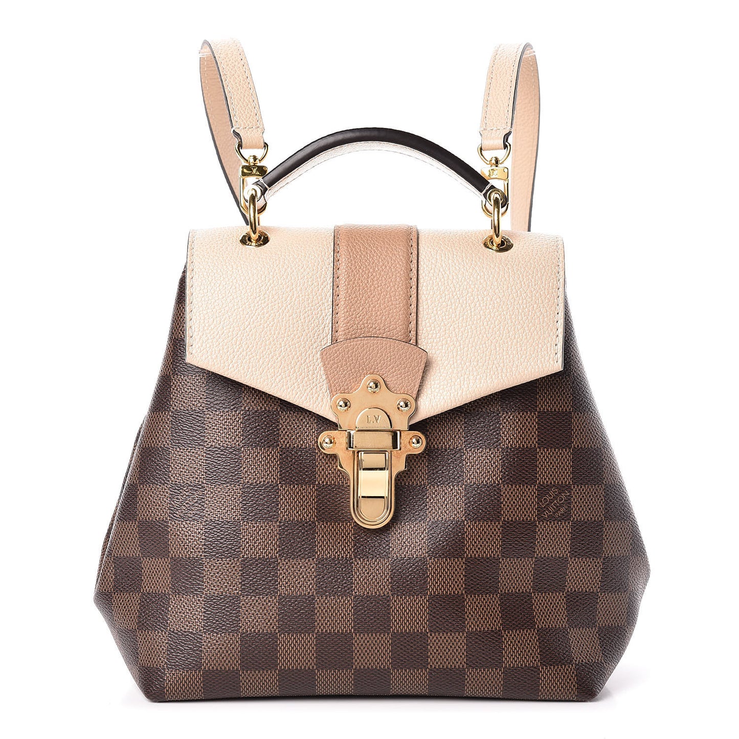 Damier Ebene Clapton Backpack Creme