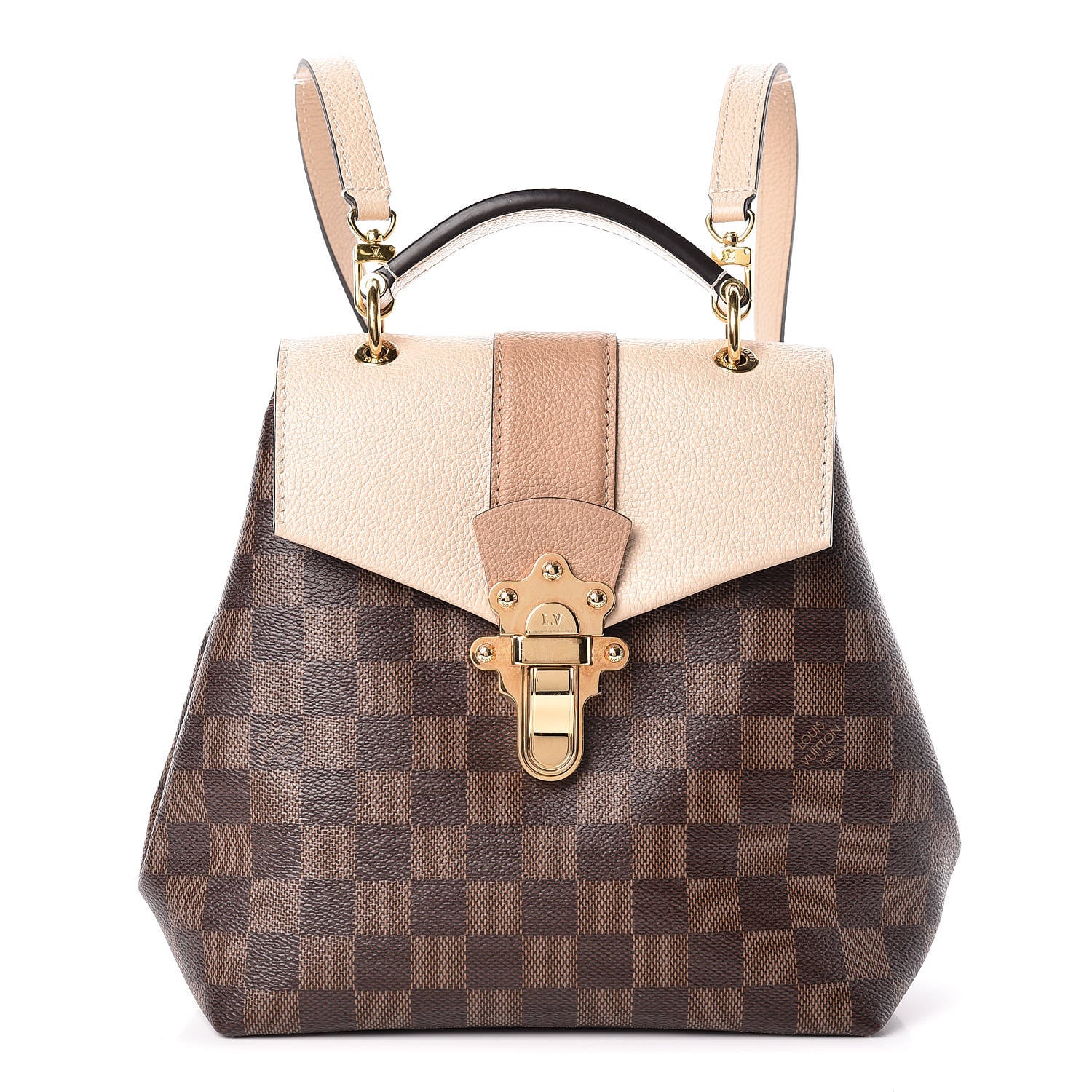 Louis Vuitton Damier Ebene Clapton Backpack Creme 1 of 10
