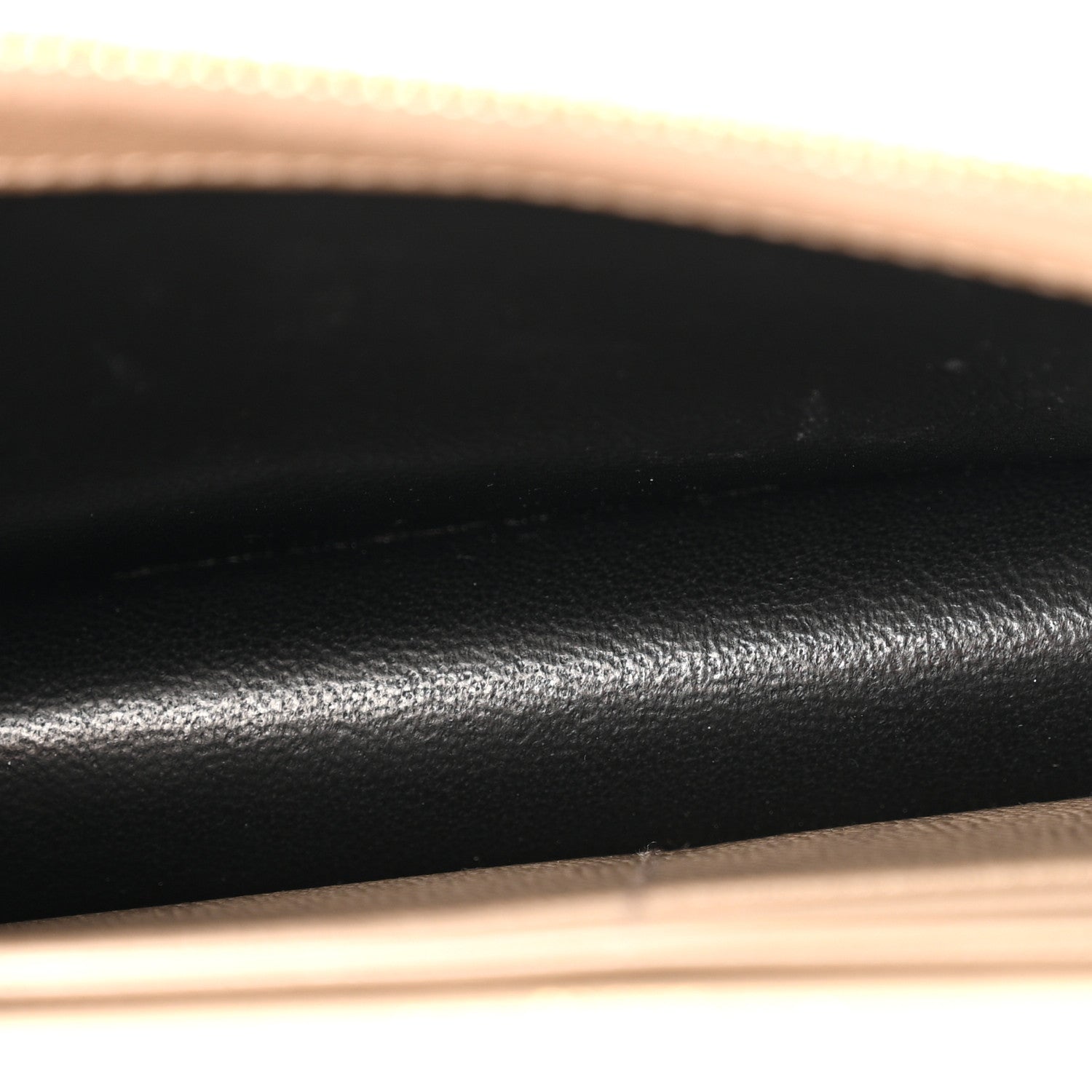 Saint Laurent Grain De Poudre Matelasse Chevron Monogram Envelope Chain Wallet Dark Beige 5 of 17