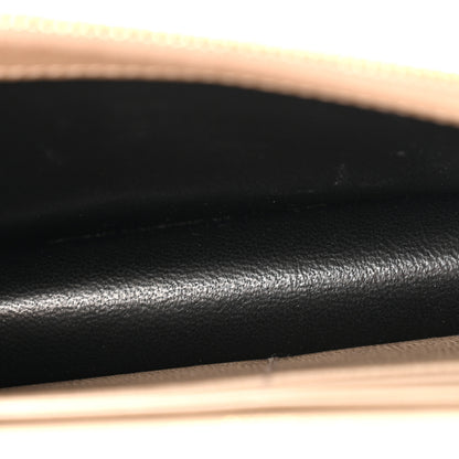Saint Laurent Grain De Poudre Matelasse Chevron Monogram Envelope Chain Wallet Dark Beige 5 of 17