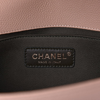 Chanel Caviar Quilted Medium Boy Flap Light Beige 6 of 10