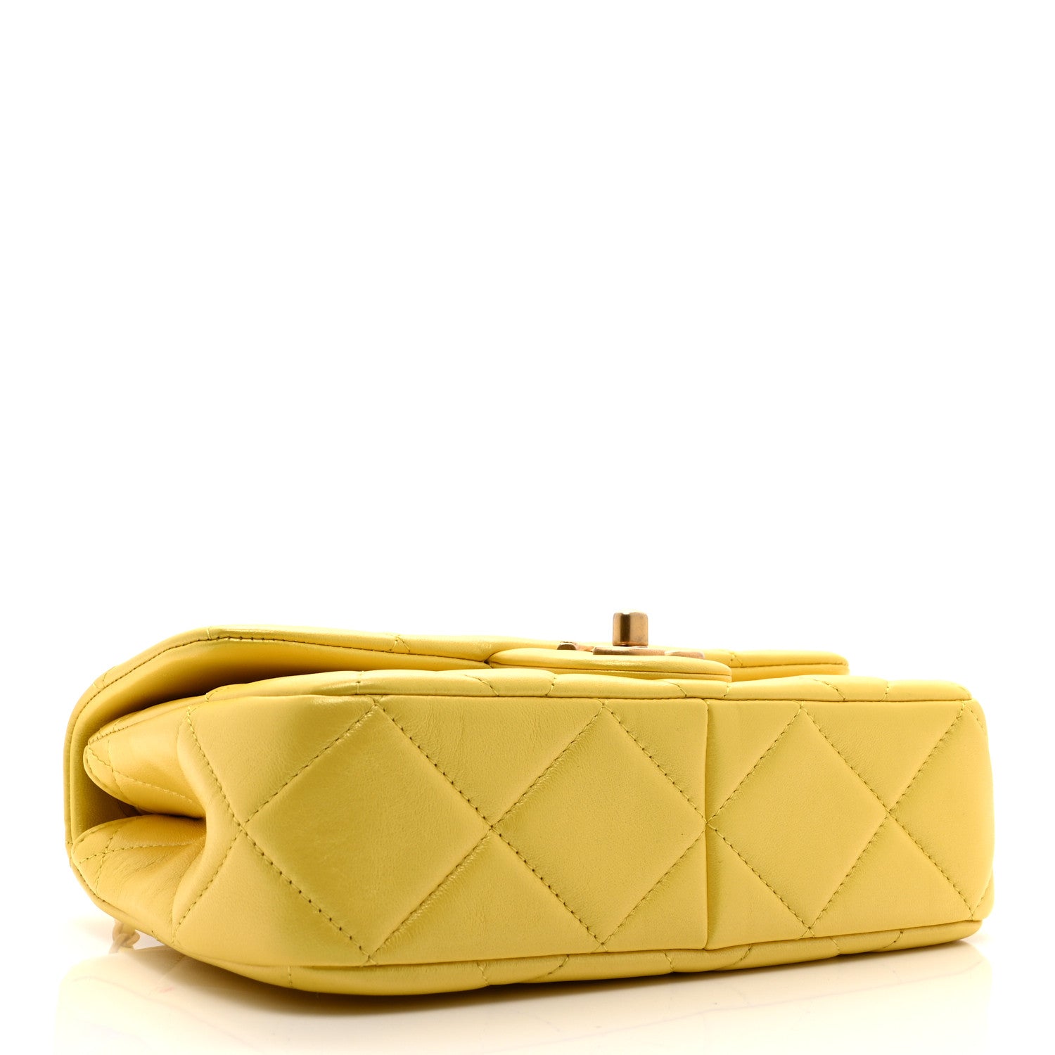 Chanel Iridescent Lambskin Quilted Mini Rectangular Pearl Crush