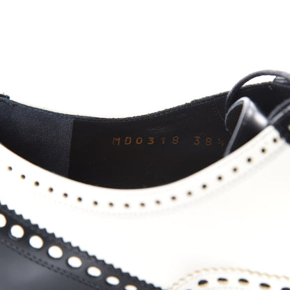 Christian Dior Calfskin Diorunit Oxford Flats 38.5 Black White 6 of 11