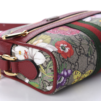 Gucci GG Supreme Monogram Flora Web Mini Ophidia Shoulder Bag Red 6 of 10