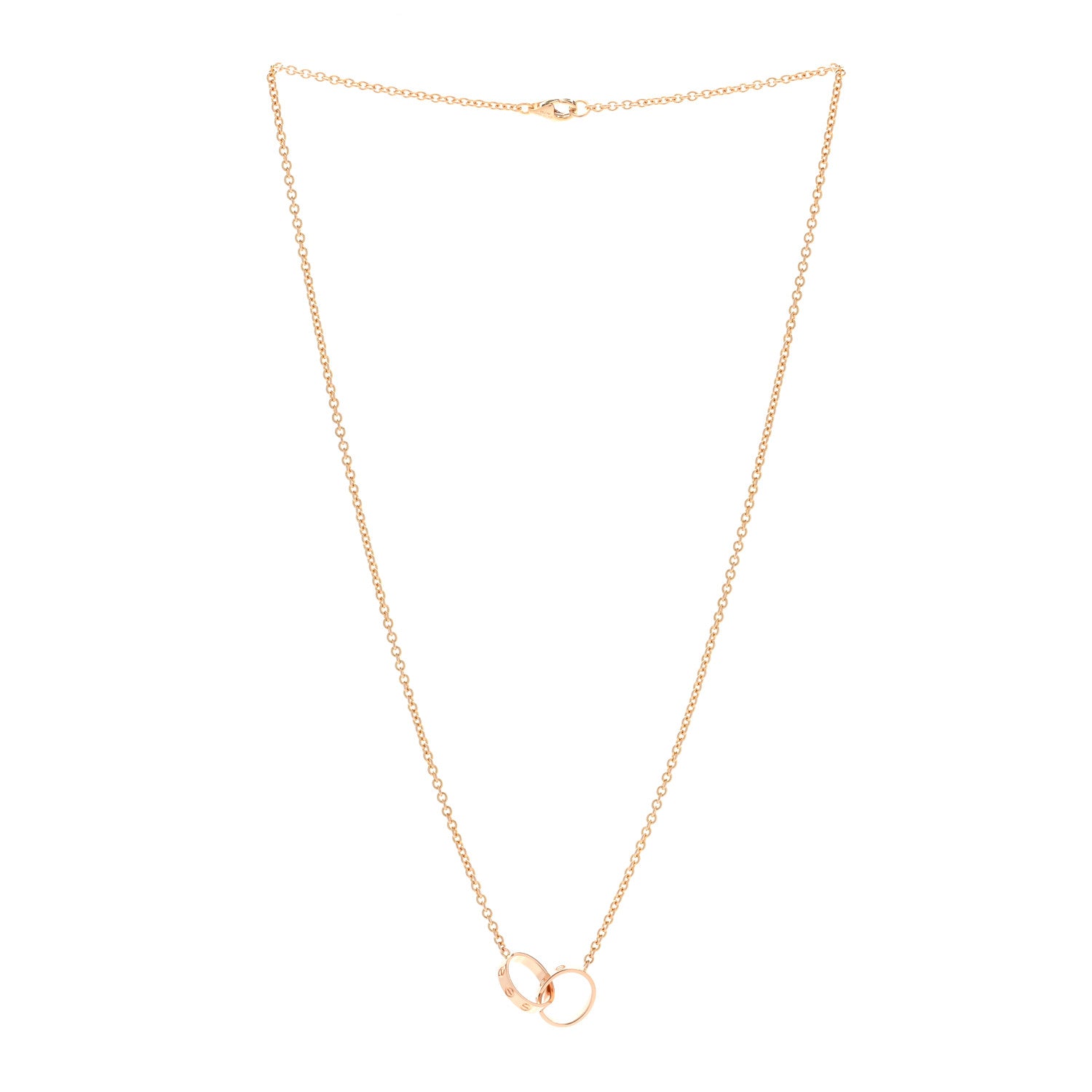 Cartier 18K Pink Gold Interlocking LOVE Necklace 2 of 5