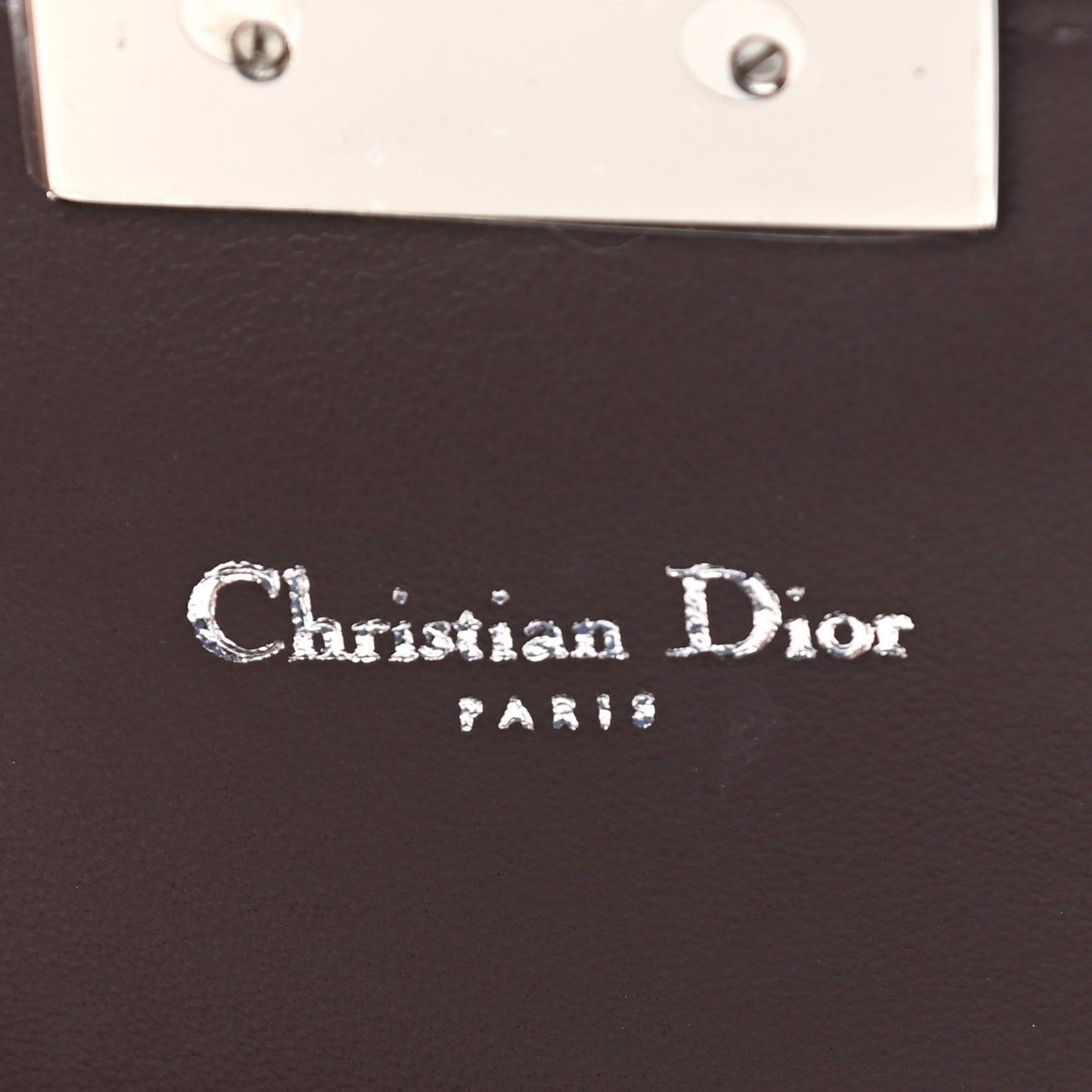 Metallic Box Patent Calfskin Miss Dior Promenade Pouch Red