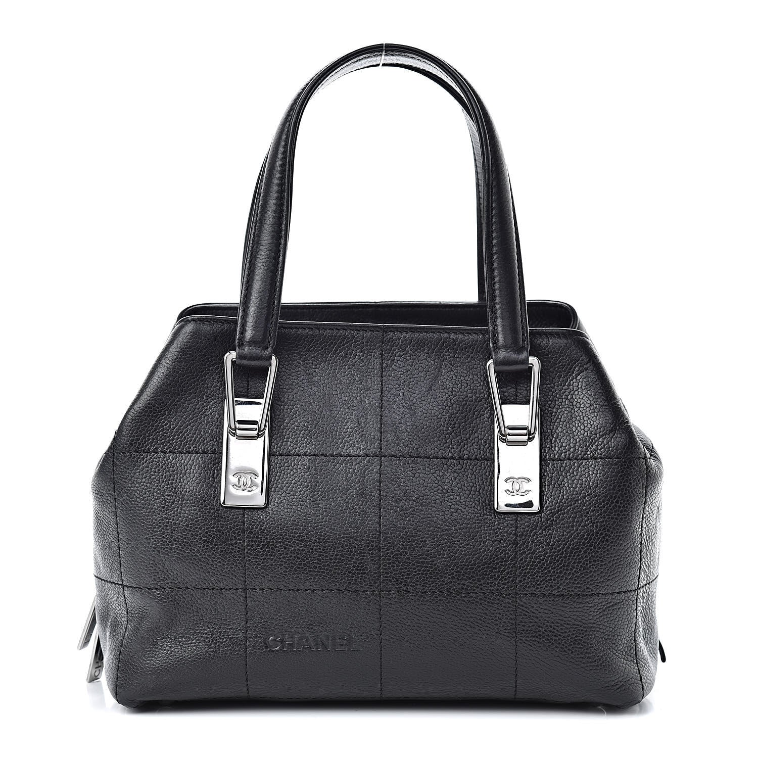 Chanel Caviar Square Stitched Medium Tote Black 1 of 12
