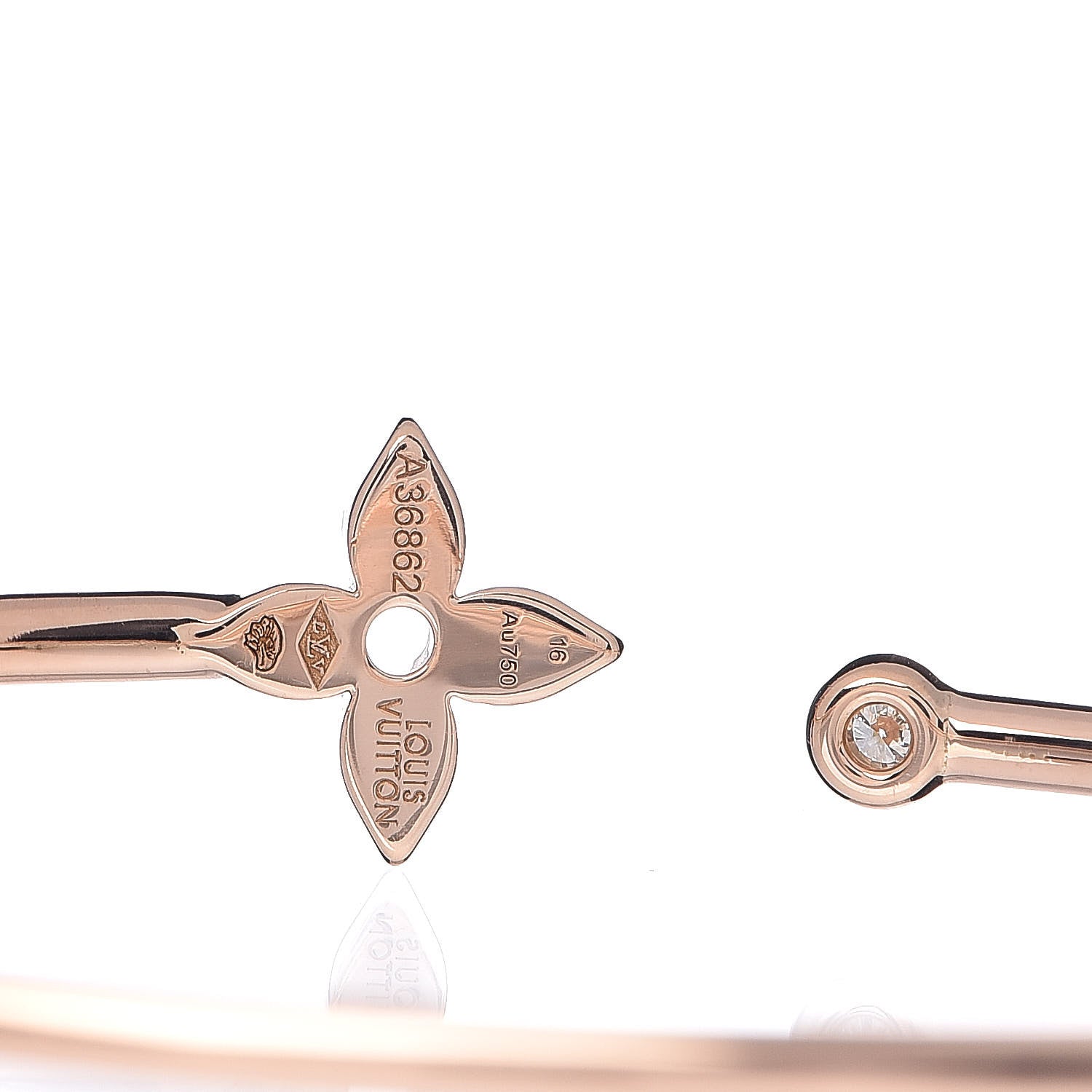 Louis Vuitton 18K Pink Gold Diamond Idylle Blossom Twist Bracelet 4 of 5