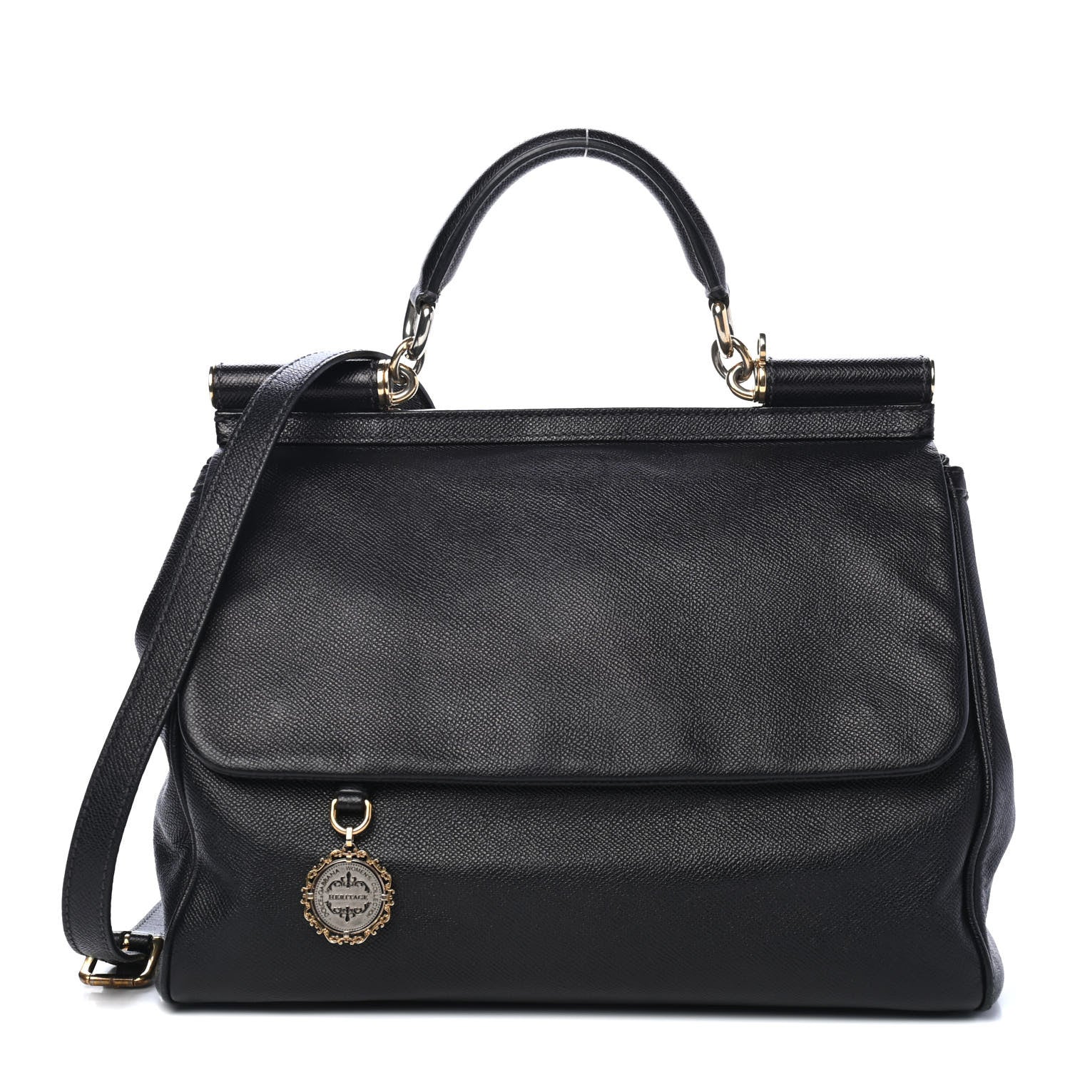 Dolce & Gabbana Dauphine Large Miss Sicily Satchel Black 1 of 4