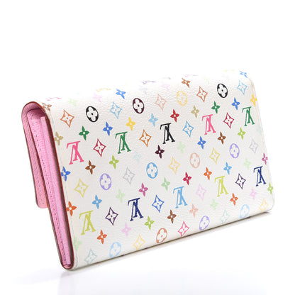 Louis Vuitton Monogram Multicolor Sarah Wallet White Litchi 2 of 10