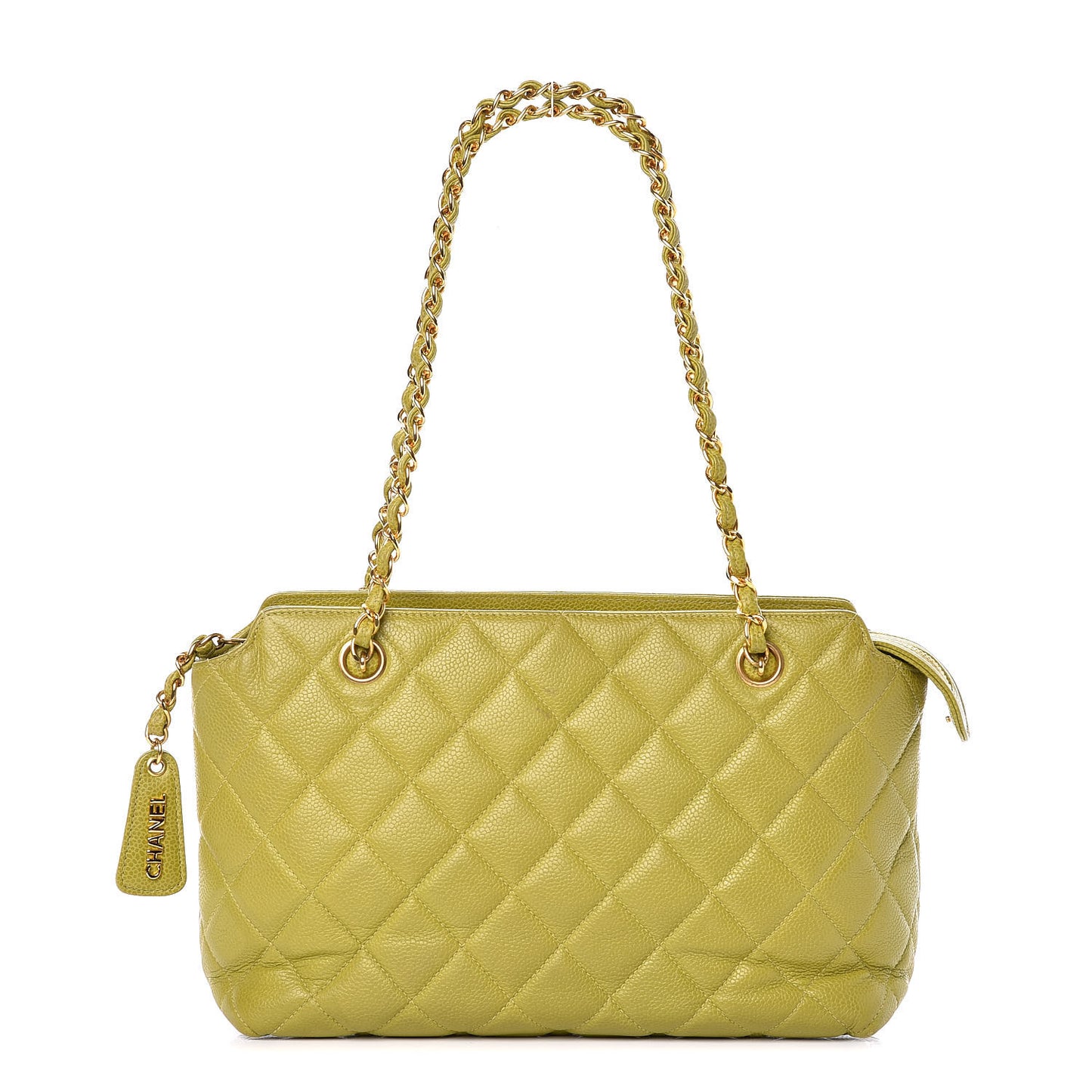Caviar Quilted Tote Green