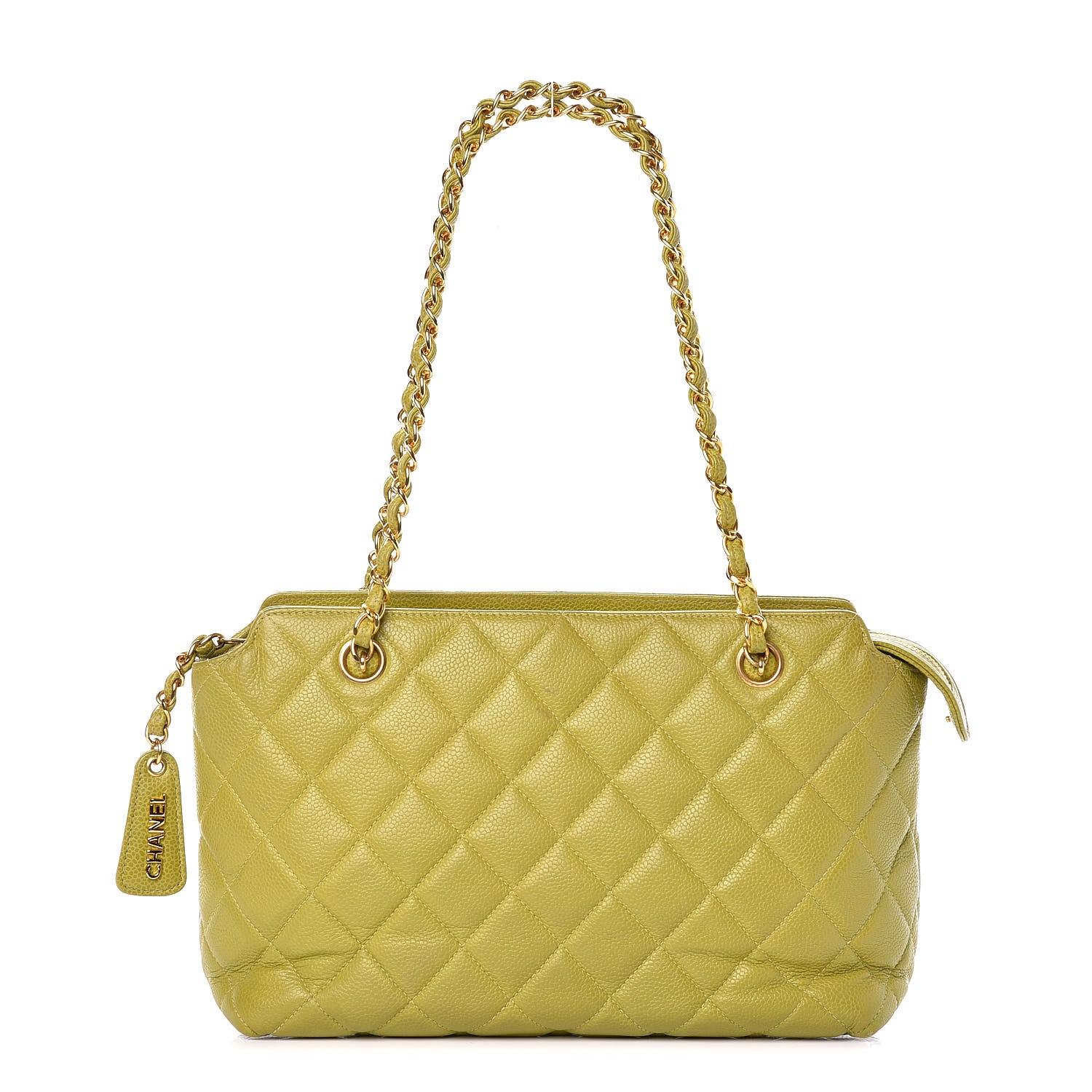 Chanel Caviar Quilted Tote Green 1 of 15