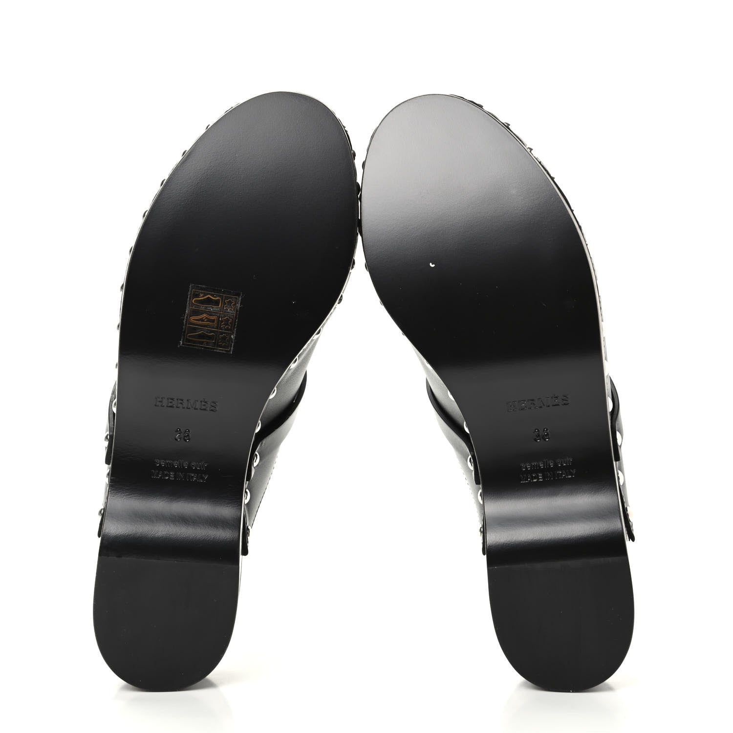 Hermes Calfskin Carlotta Mules 36 Black 6 of 11