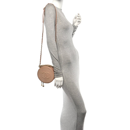 Chanel Glazed Calfskin Round As Earth Evening Bag Beige 2 of 10