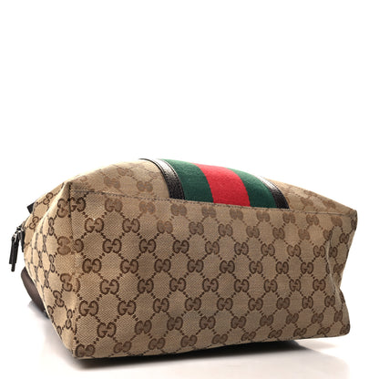 Gucci GG Monogram Web Medium Classic Backpack Brown 4 of 13