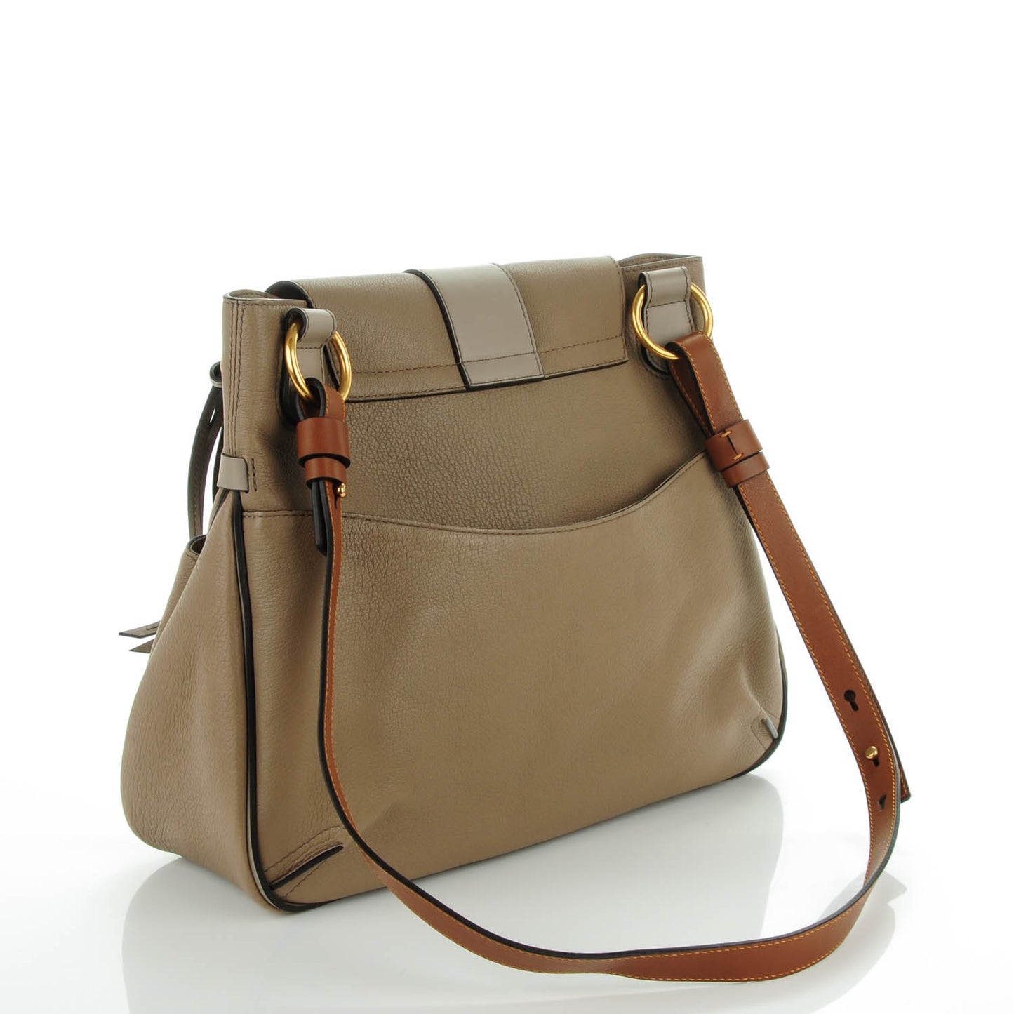 Grained Lambskin Medium Lexa Shoulder Bag Motty Grey