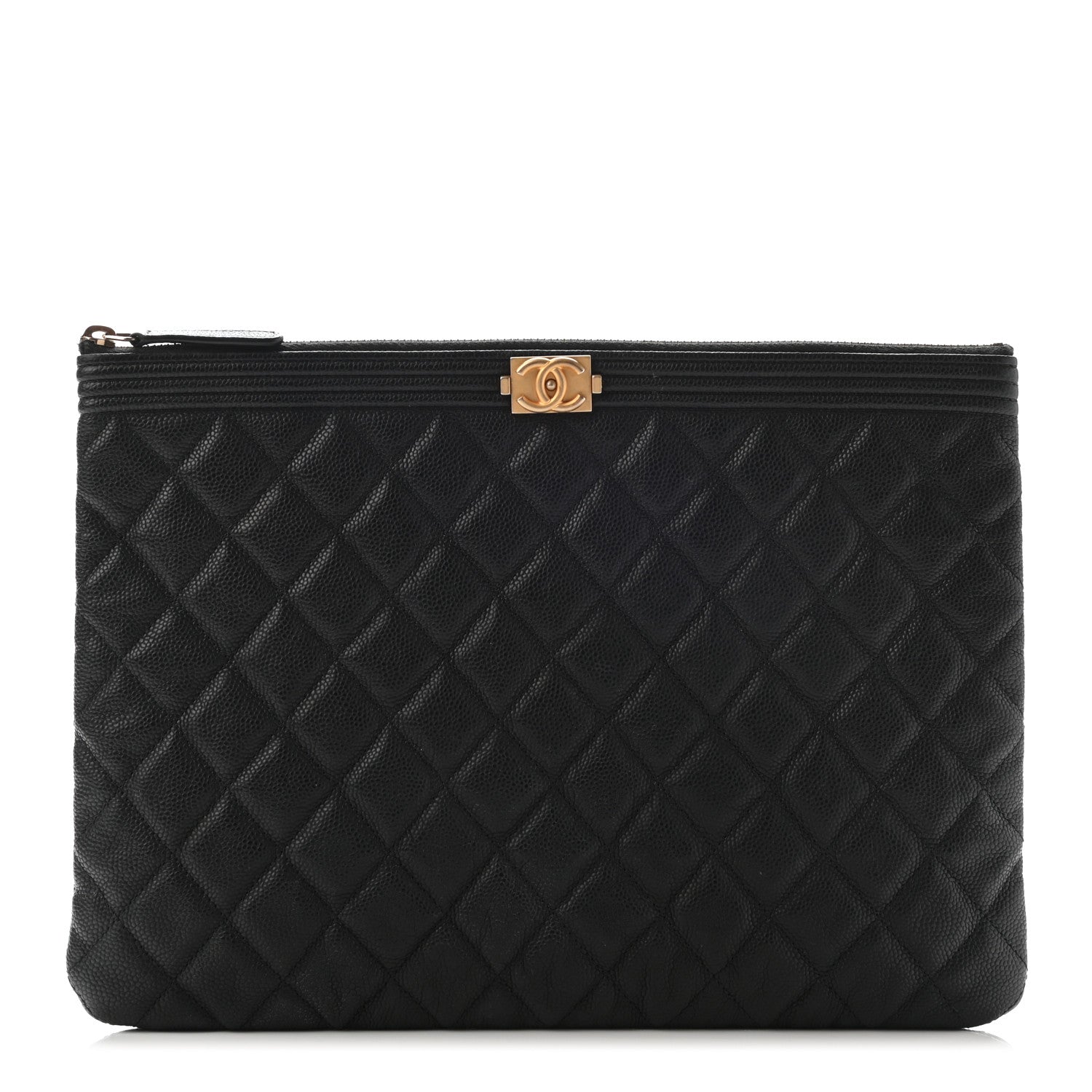Chanel Caviar Quilted Medium Boy Cosmetic Case Black 1 of 9