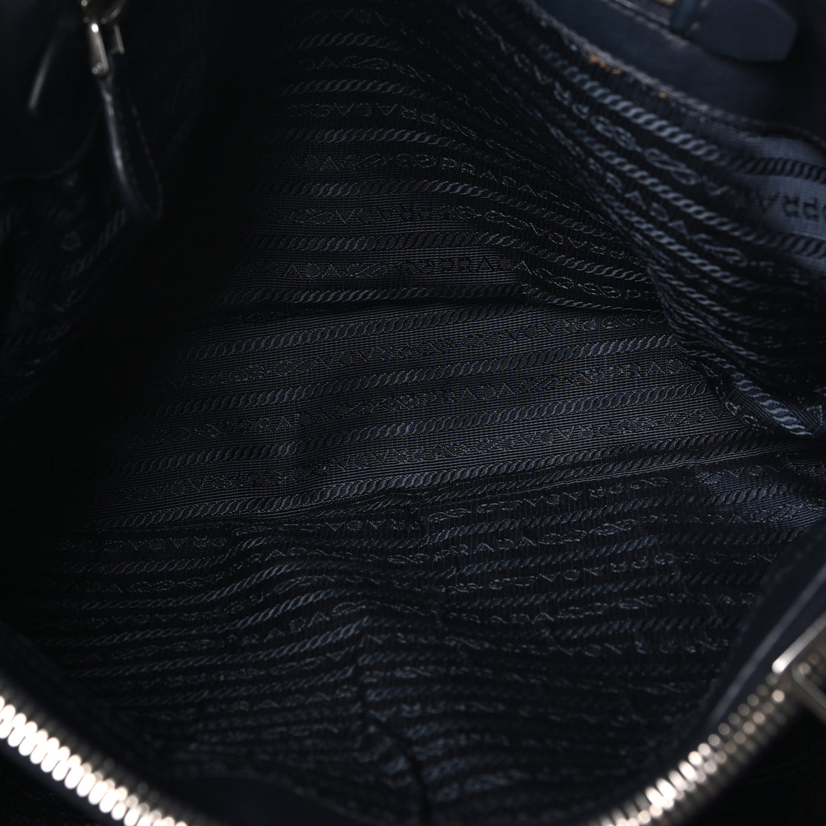 Prada Tessuto Nylon Soft Calf Small Tote Blue 5 of 11