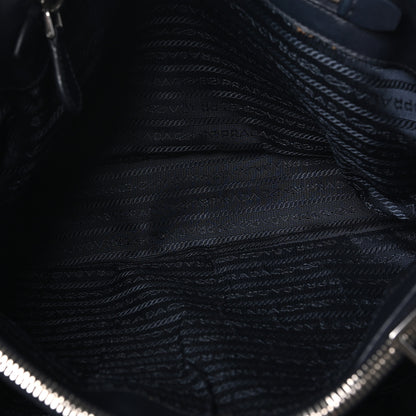 Prada Tessuto Nylon Soft Calf Small Tote Blue 5 of 11