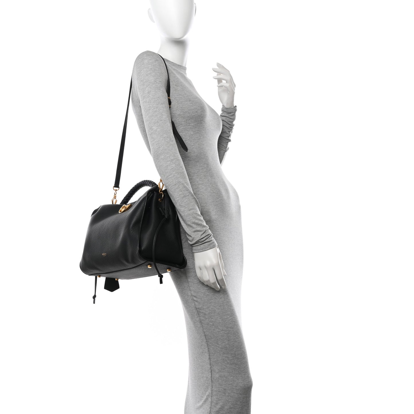 Heavy Grain Iris Tote Black