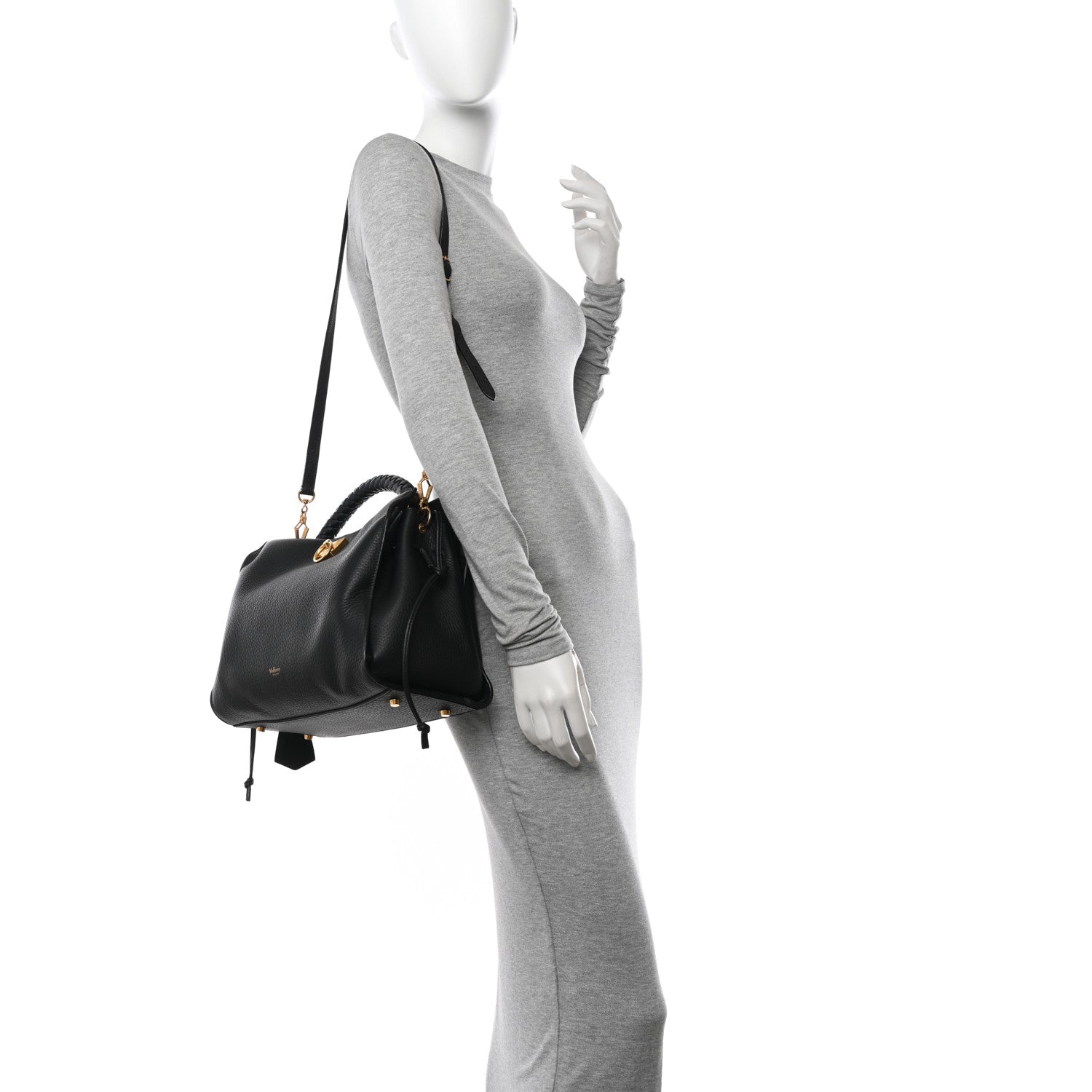 Mulberry Heavy Grain Iris Tote Black 2 of 10