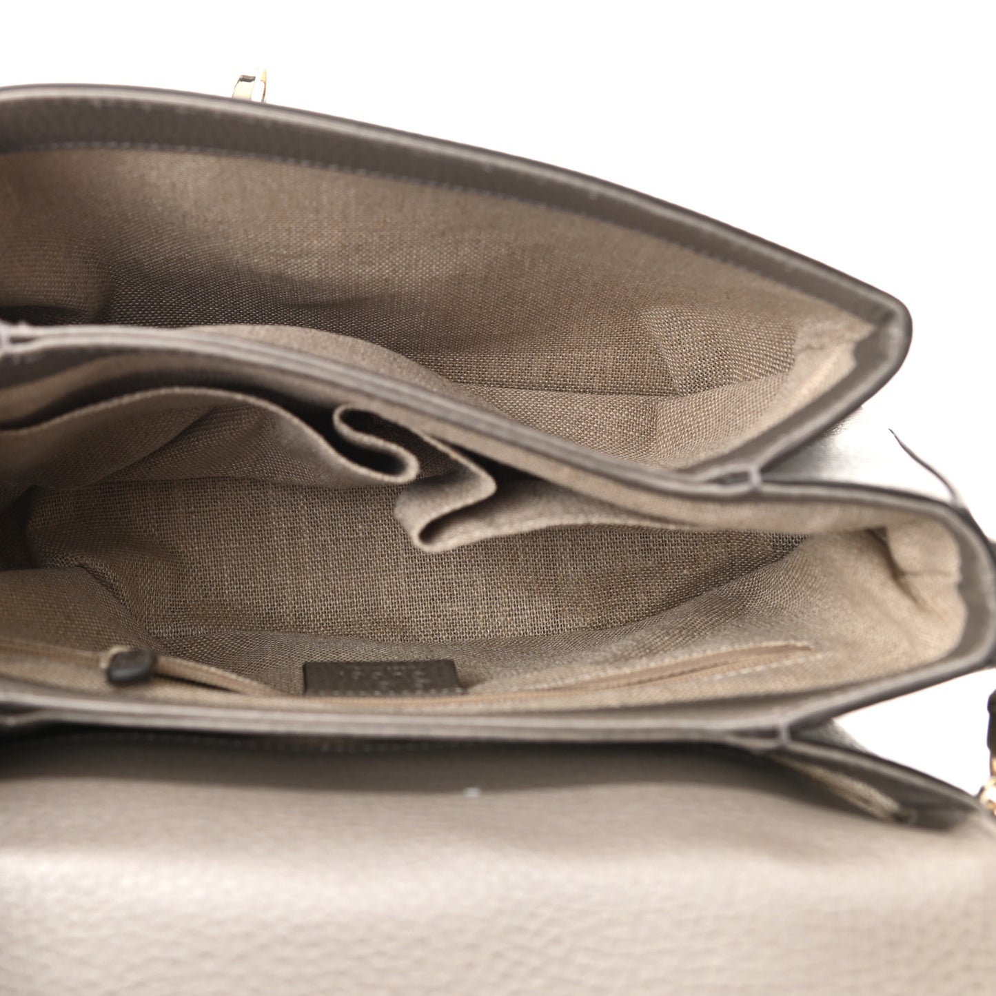 Dollar Calfskin Interlocking G Top Handle Shoulder Bag Loess