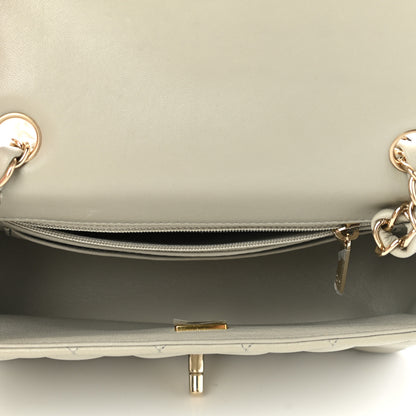 Chanel Lambskin Quilted Mini Rectangular Flap Grey 5 of 11