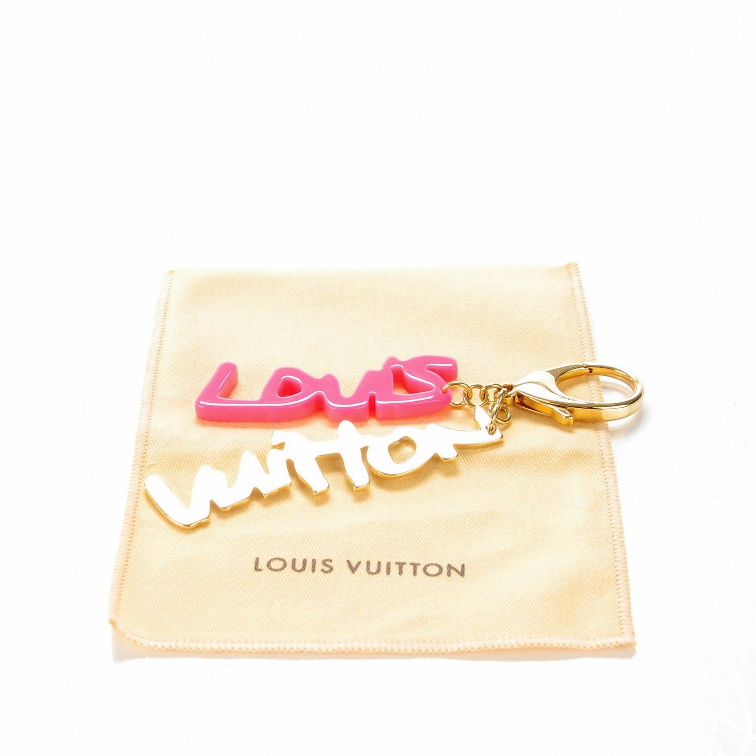Louis Vuitton Graffiti Bag Charm Pink 3 of 4