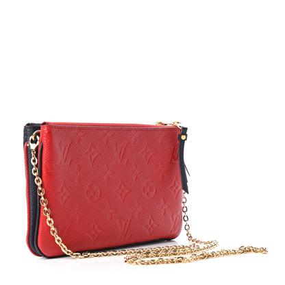 Louis Vuitton Empreinte Double Zip Pochette Marine Rouge 3 of 9