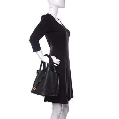 Hermes Taurillon Clemence Picotin Lock 22 MM Black 2 of 11