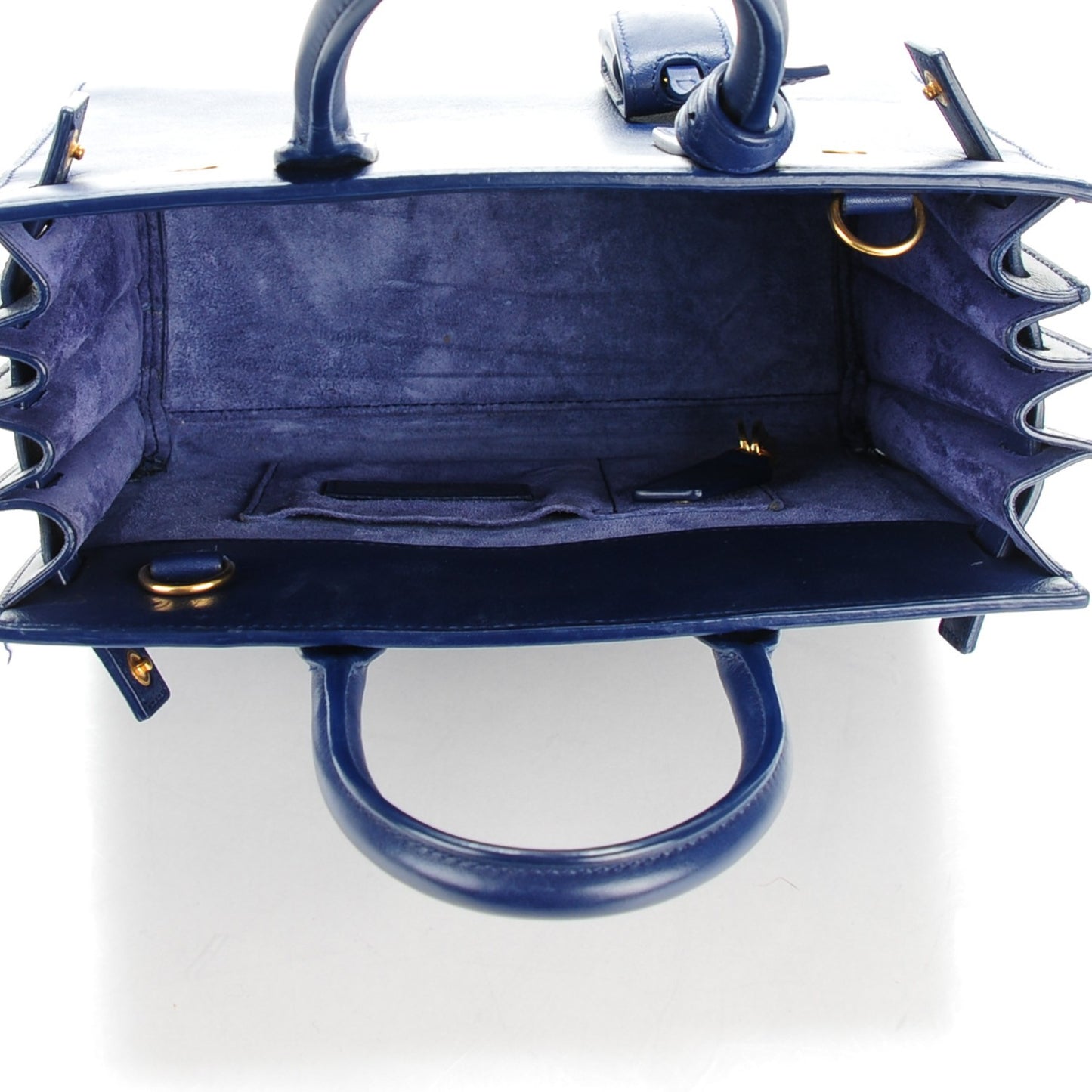 Calfskin Nano Sac De Jour Dark Blue